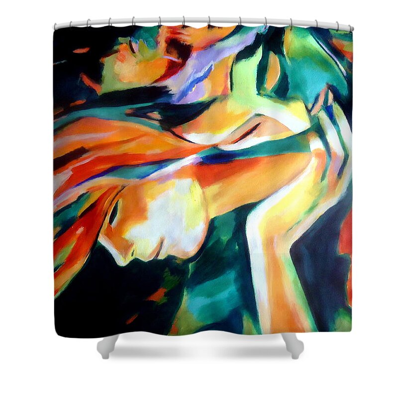 Affordable Original Paintings Shower Curtain featuring the painting Immortal Love by Helena Wierzbicki
