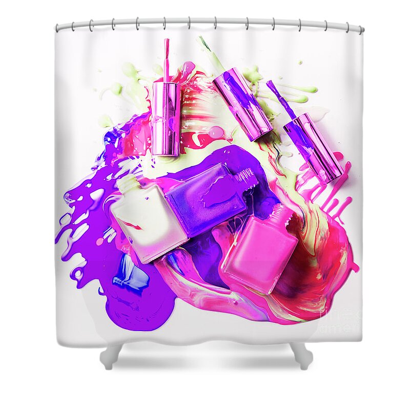 Abstract Shower Curtain featuring the photograph Impact by Jorgo Photography