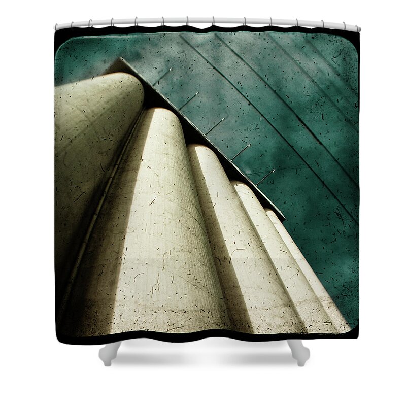 Industrial Shower Curtain featuring the photograph Impending Doom by Andrew Paranavitana