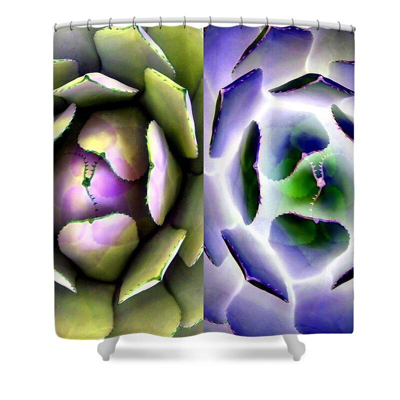 Abstract Shower Curtain featuring the painting In eternal bloom by Michael Lightsey