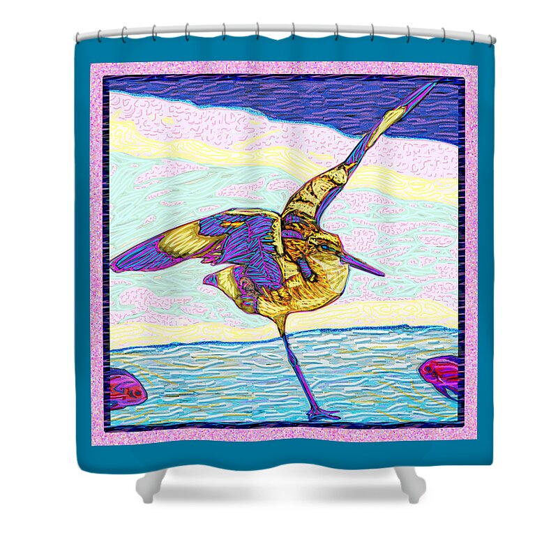 St. Augustine Shower Curtain featuring the digital art In Flight by Rod Whyte