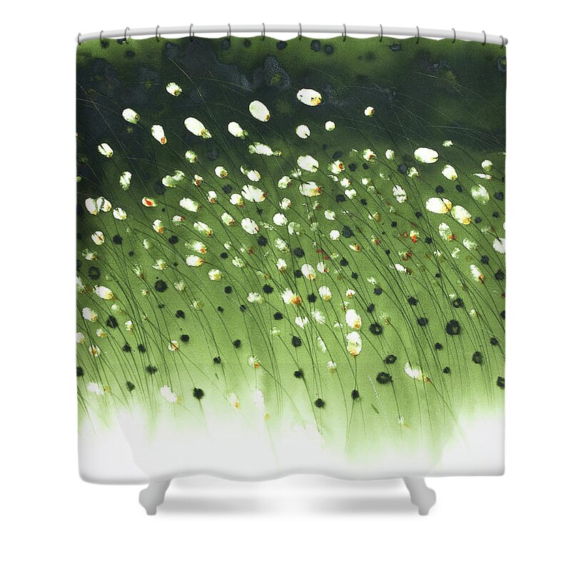  Shower Curtain featuring the painting 'In the Breeze 2' by Petra Rau
