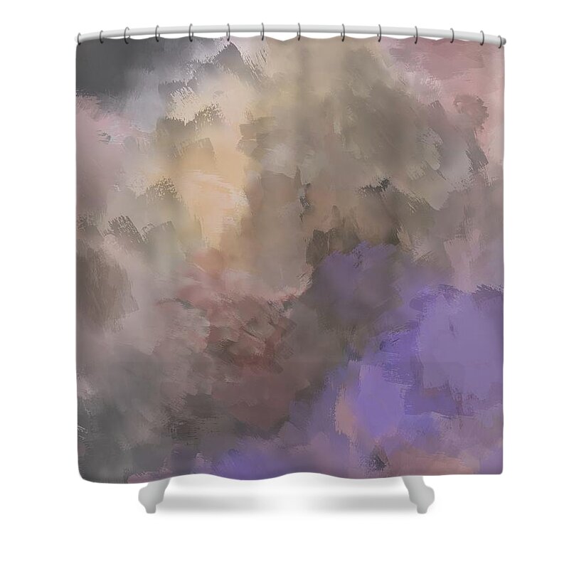  Shower Curtain featuring the digital art In The Clouds by Michelle Hoffmann