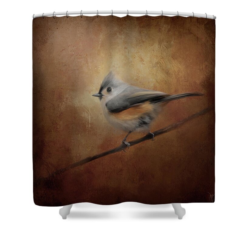 Autumn Shower Curtain featuring the painting In The Quietness of Autumn by Jai Johnson