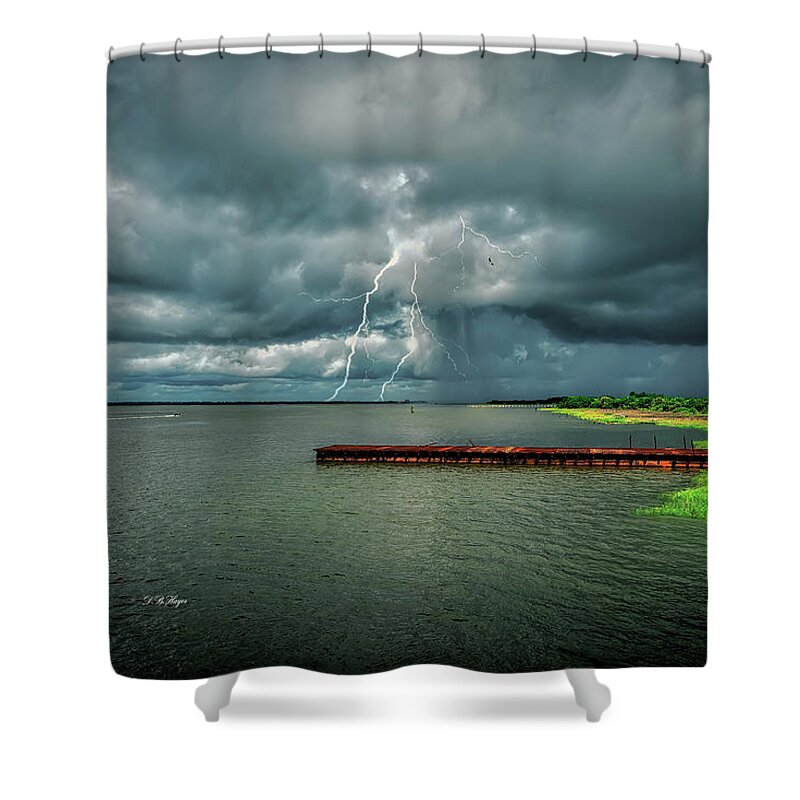 Landscapes Shower Curtain featuring the photograph Incoming by DB Hayes