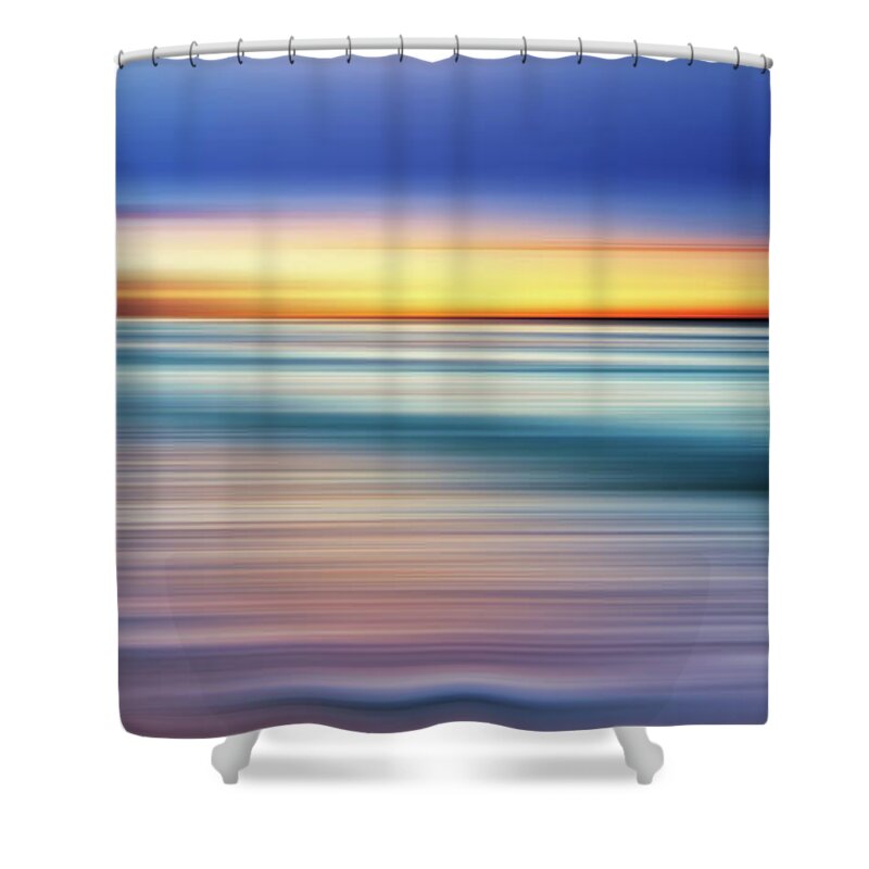 India Shower Curtain featuring the photograph India Colors - Abstract Seascape by Stefano Senise