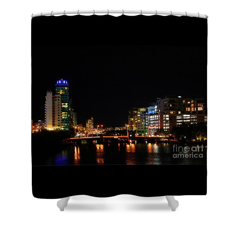 Blur Shower Curtain featuring the photograph Indian Creek Canal - Miami Florida USA - Study III by Doc Braham