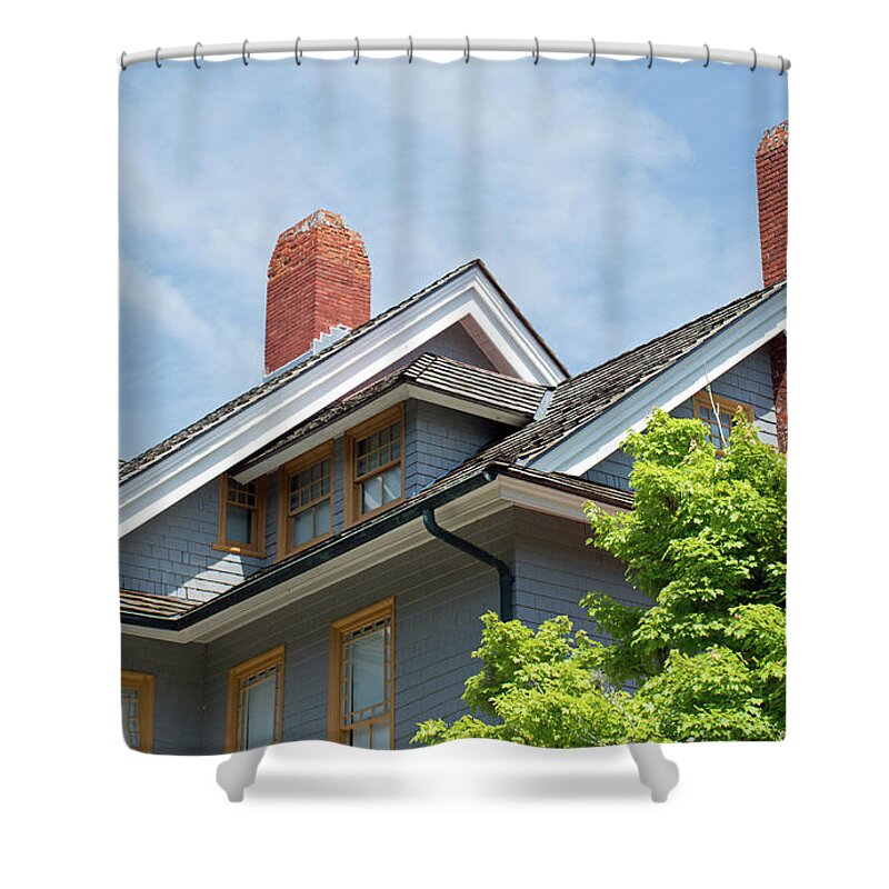 Jekyll Island Shower Curtain featuring the photograph Indian Mound Cottage Jekyll Island Sky Profile by Bruce Gourley
