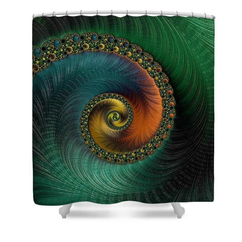 Fractal Shower Curtain featuring the digital art Infinity #2 by Mary Ann Benoit