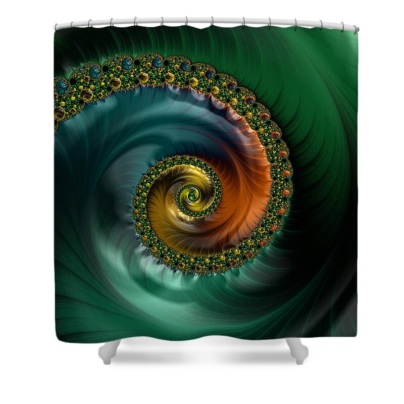 Fractal Shower Curtain featuring the digital art Infinity #3 by Mary Ann Benoit
