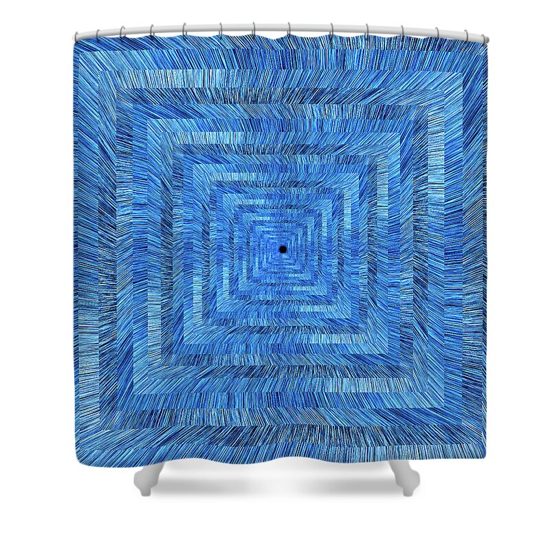 Stars Shower Curtain featuring the digital art Infinity Tunnel Black Hole by Pelo Blanco Photo