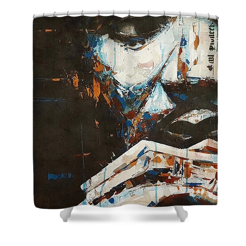 Mlk Shower Curtain featuring the painting Injustice Anywhere is A Threat To Justice Everywhere by Paul Lovering
