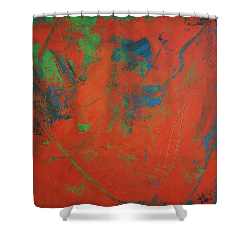 Abstract Shower Curtain featuring the painting Inner Light by Dick Richards
