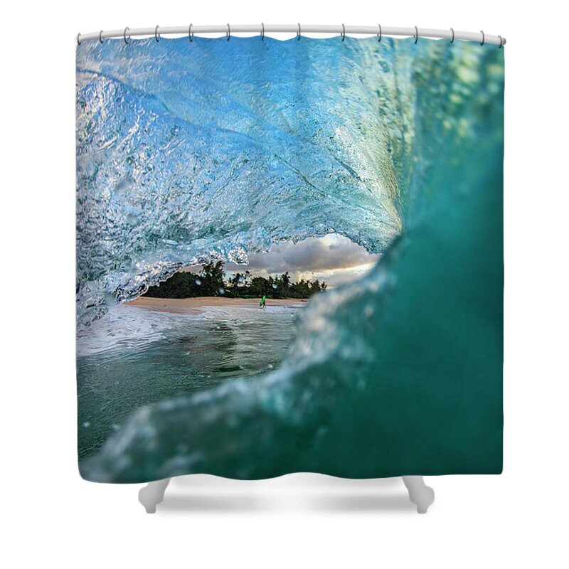 Wave Shower Curtain featuring the photograph Inside Out by Sean Davey
