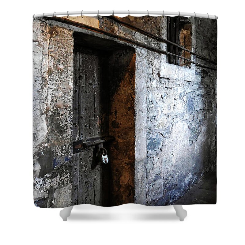 Doors Of The World Series By Lexa Harpell Shower Curtain featuring the photograph Inside the Dark by Lexa Harpell