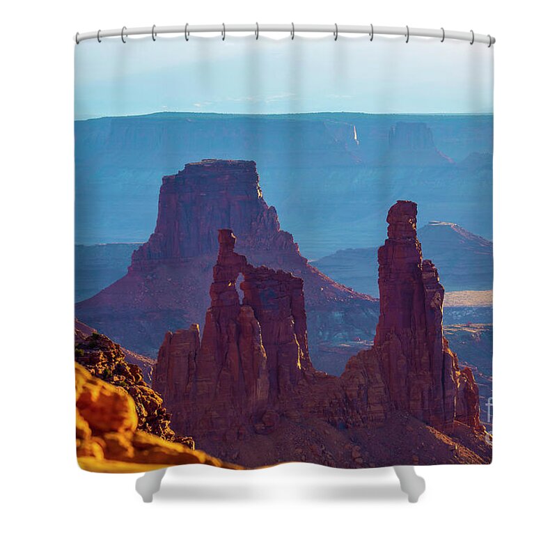 Mesa Arch Shower Curtain featuring the photograph Inside the Mesa by Marco Crupi