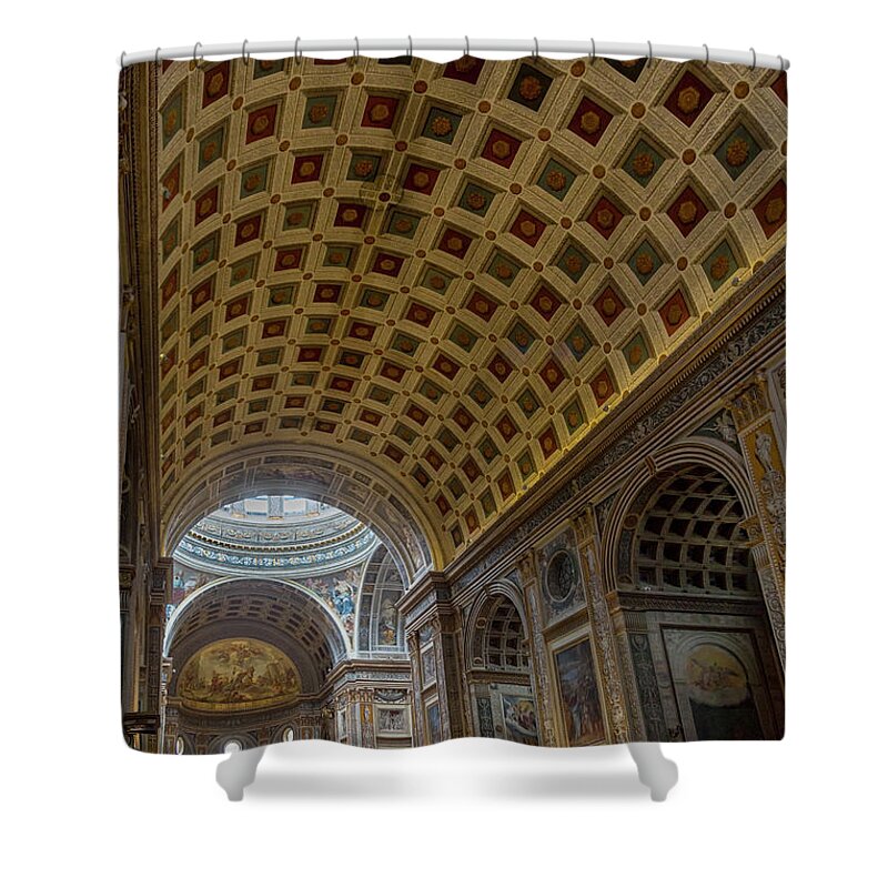 Italy Shower Curtain featuring the photograph Interior of Basilica of Sant Andrea in Mantua by W Chris Fooshee