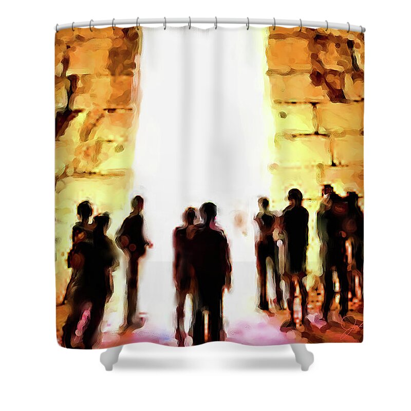 Agamemnon Shower Curtain featuring the painting Into the Light by Joel Smith