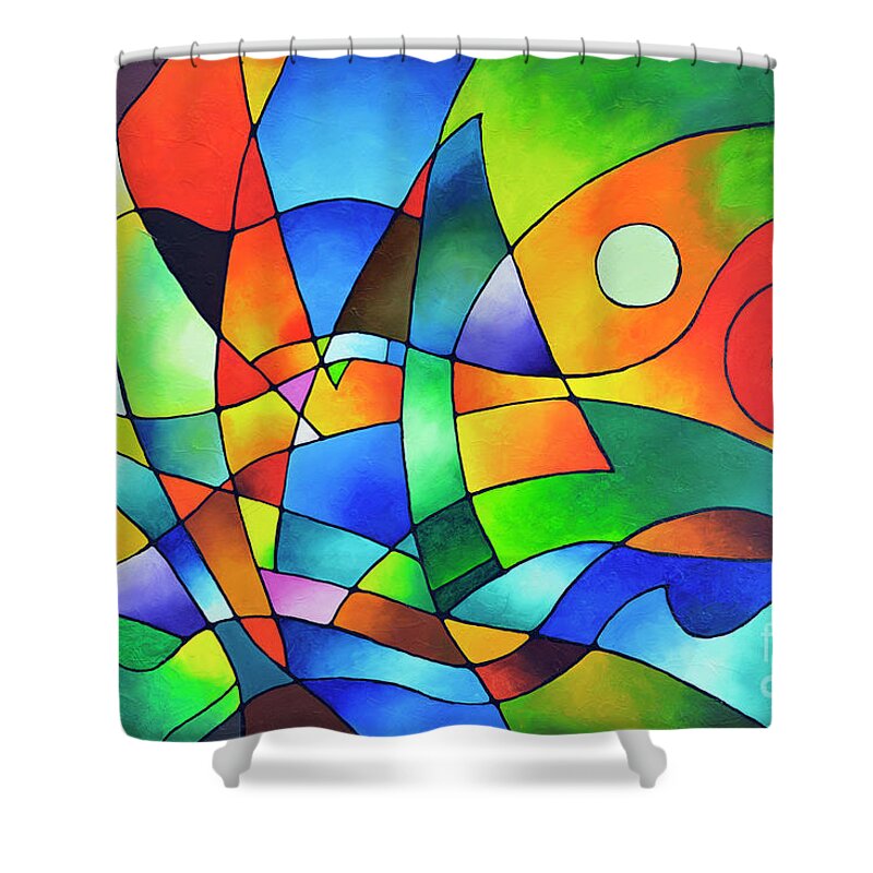 Into The Wind Shower Curtain featuring the painting Into the Wind by Sally Trace
