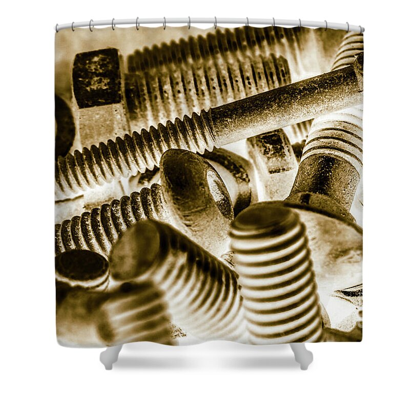 Tool Shower Curtain featuring the photograph Inverse construction by Jorgo Photography
