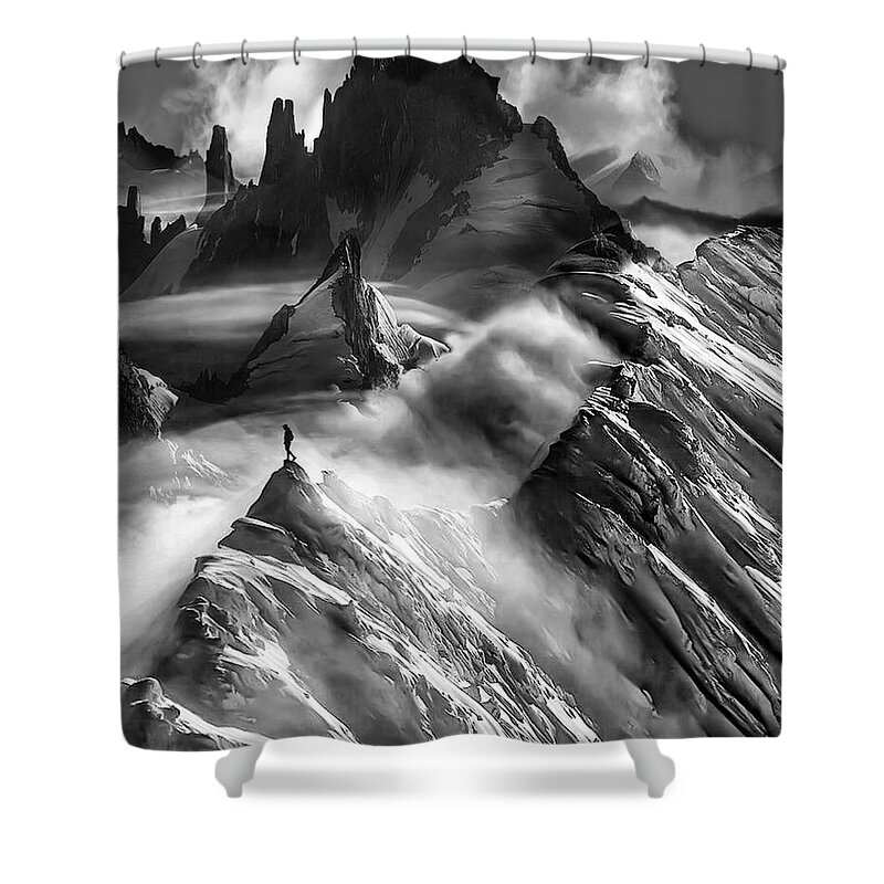Fine Art Shower Curtain featuring the photograph Invincible by Sofie Conte