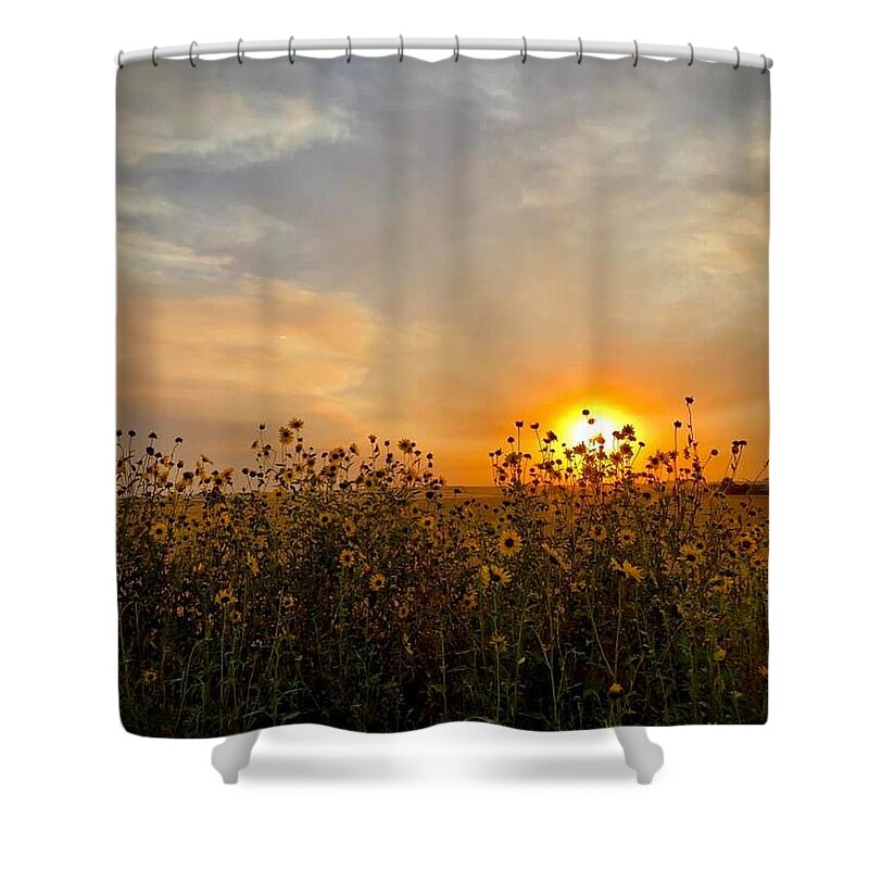 Iphonography Shower Curtain featuring the photograph iPhonography Sunset 3 by Julie Powell
