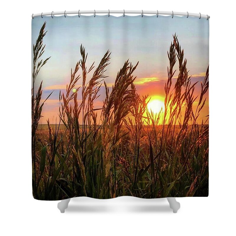 Iphonography Shower Curtain featuring the photograph Iphonography Sunset 5 by Julie Powell