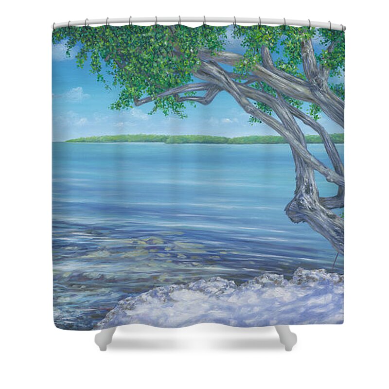 Oil Painting Shower Curtain featuring the painting Islamorada Mangroves by Danielle Perry