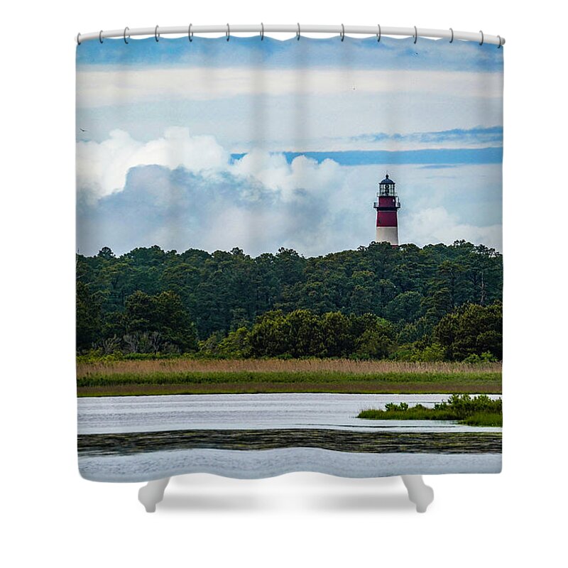 Lighthouse Shower Curtain featuring the photograph Island Lighthouse by Dale R Carlson