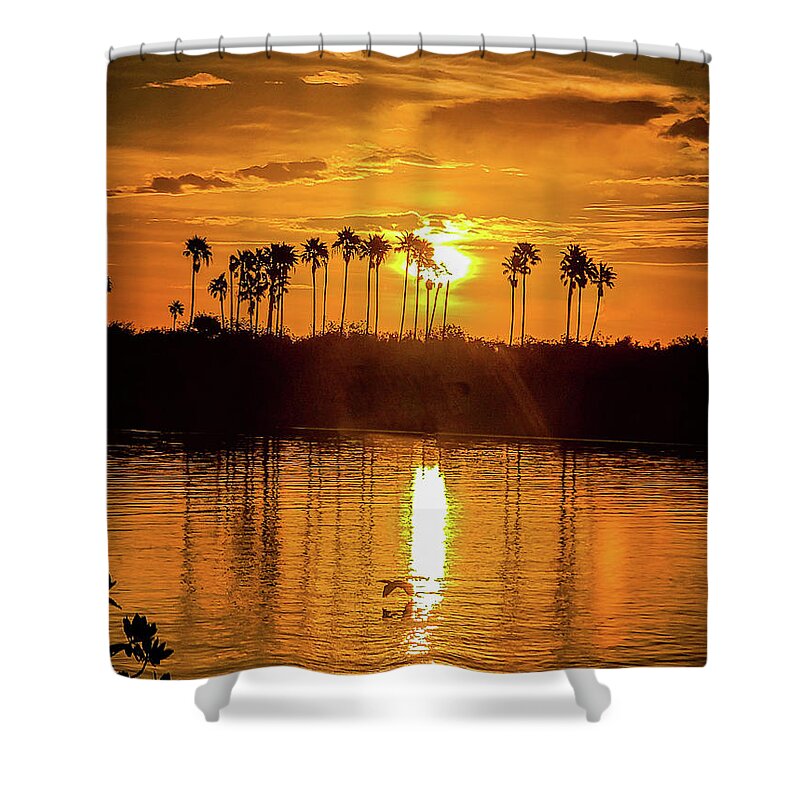 Sunrise Shower Curtain featuring the photograph Island Sunrise in New Smyrna Beach by Danny Mongosa