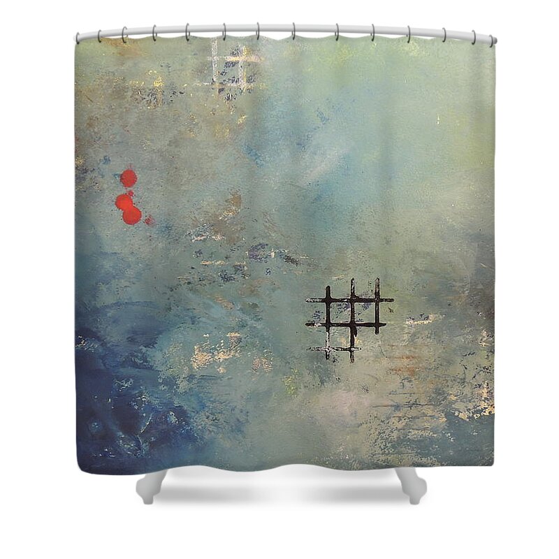 Abstract Shower Curtain featuring the painting It's a Journey by Vivian Mora