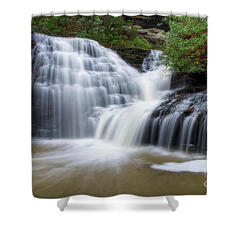 Jack Rock Falls Shower Curtain featuring the photograph Jack Rock Falls 20 by Phil Perkins
