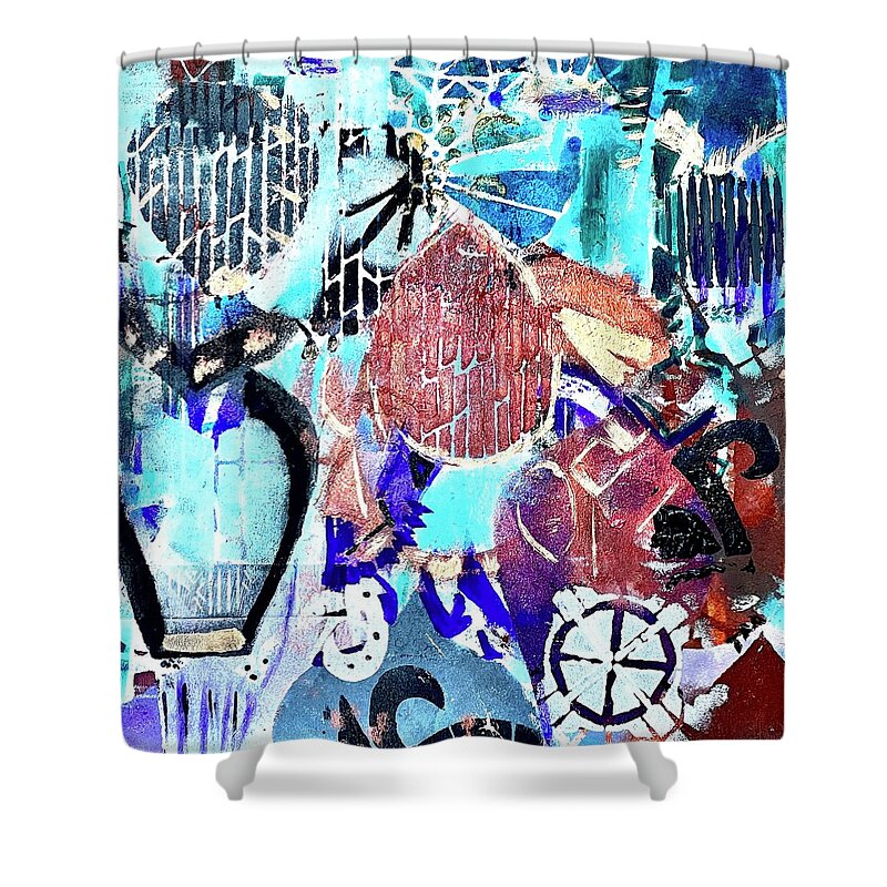  Shower Curtain featuring the painting Museum Quilt #1 by Tommy McDonell