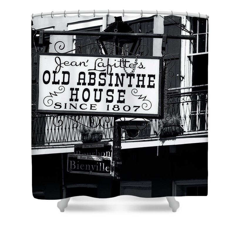 Louisiana Shower Curtain featuring the photograph Jean Lafitte's Old Absinthe House by Andy Crawford