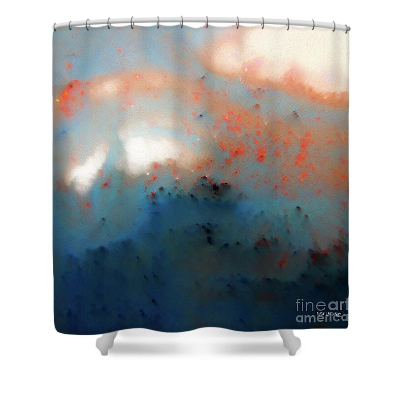 White Shower Curtain featuring the painting Jeremiah 29 11 Never Lose Hope in Hard Times by Mark Lawrence