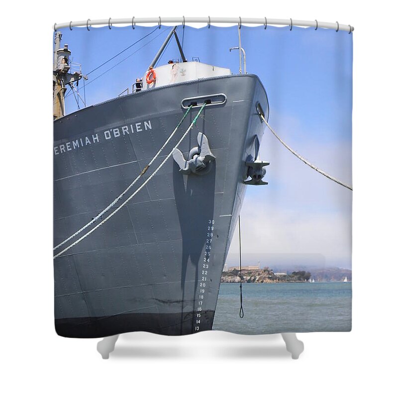 Ship Shower Curtain featuring the photograph Jeremiah O' Brien by Heather E Harman
