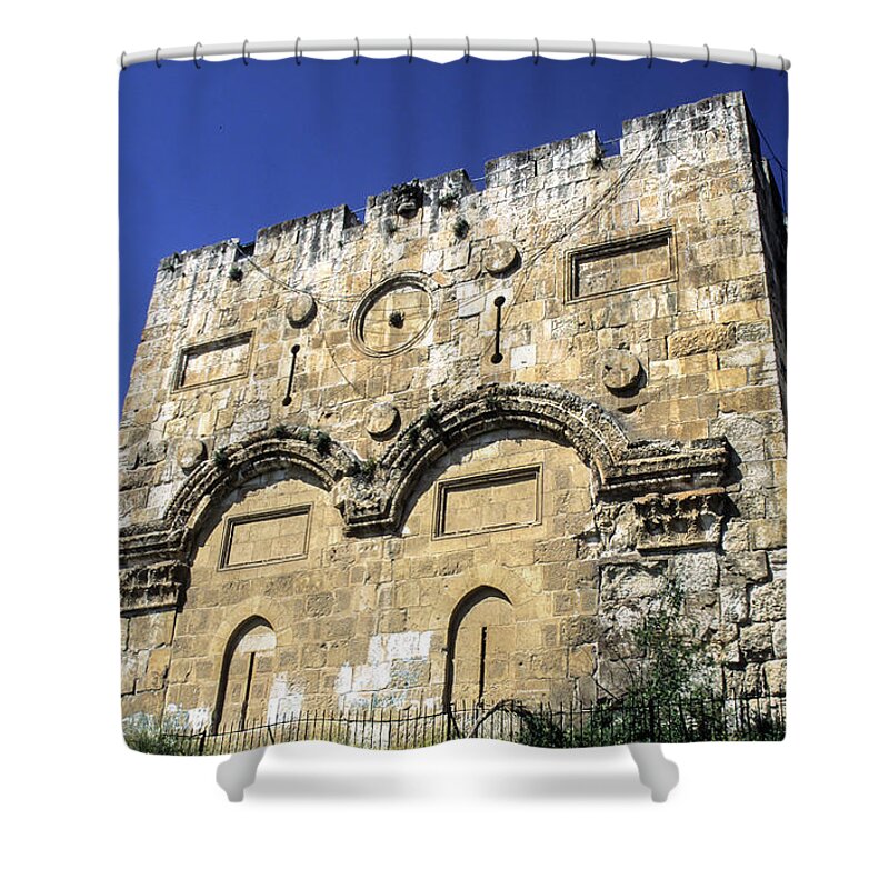 Jerusalem Shower Curtain featuring the photograph Jerusalem, Old City, The Golden Gate, s1 by Eyal Bartov