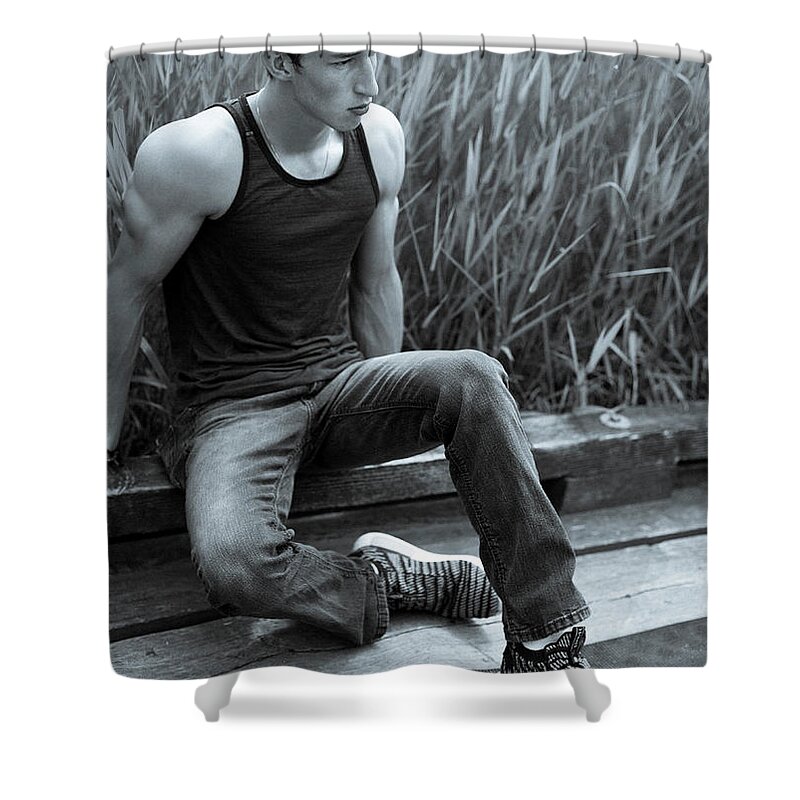Jesse Shower Curtain featuring the photograph Jesse Jeans by Jim Whitley