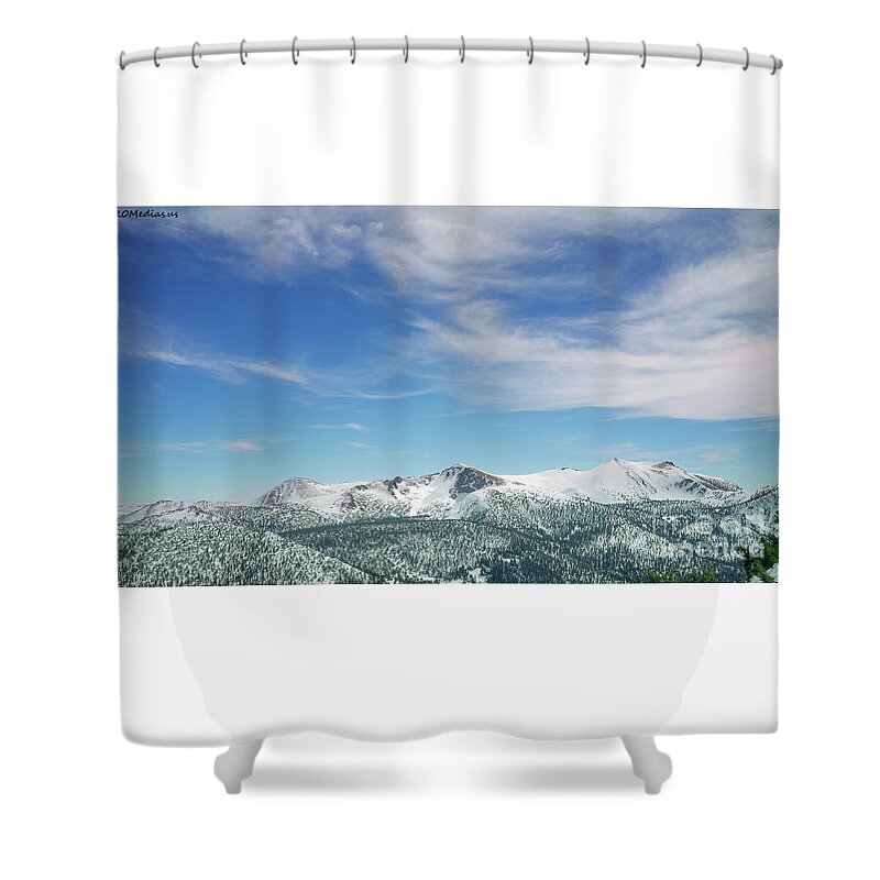 Jobs Peak Shower Curtain featuring the photograph Jobs Sister avalanche, Humboldt Toiyabe National Forest, California, U. S. A. by PROMedias US
