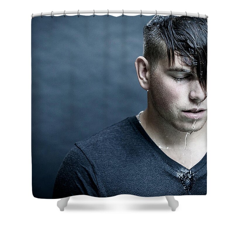 Joe Shower Curtain featuring the photograph Joe, Soaked by Jim Whitley