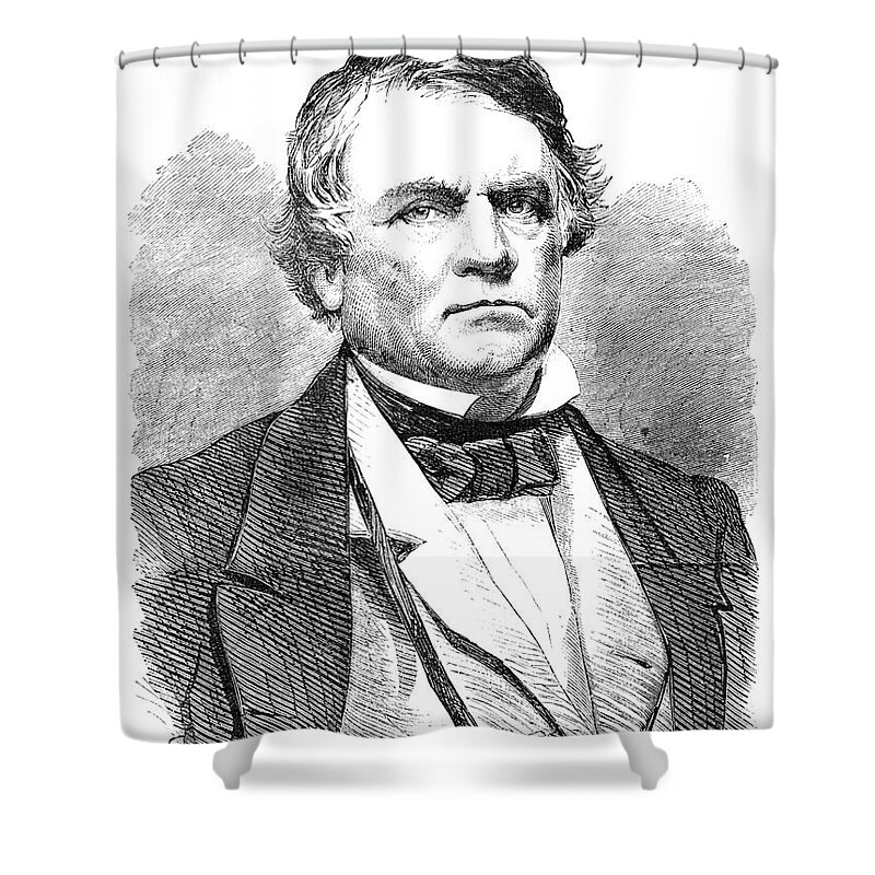 1860 Shower Curtain featuring the drawing John Botts by Granger