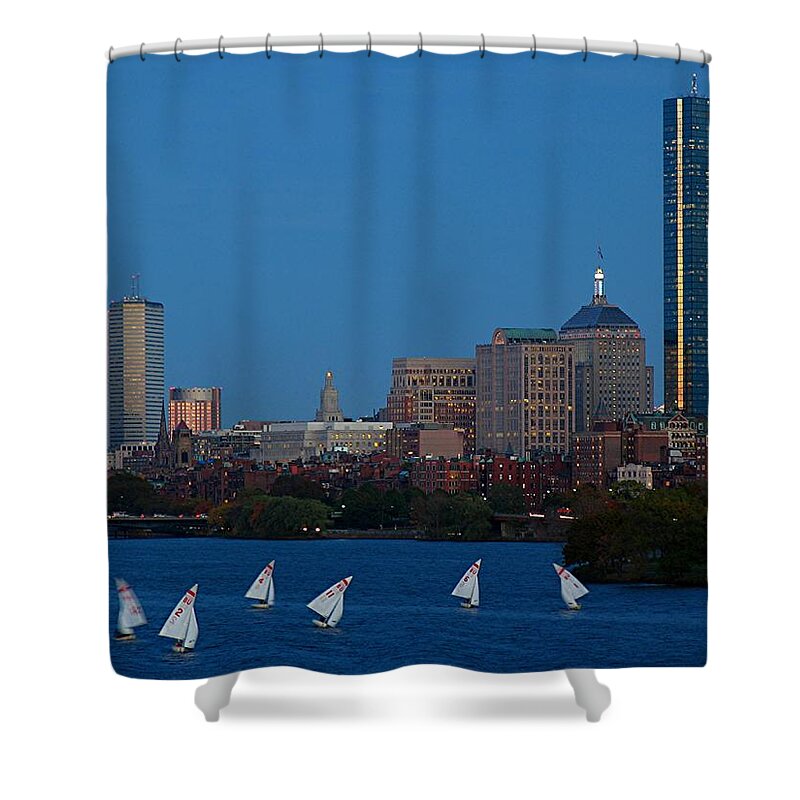 Boston Shower Curtain featuring the photograph John Hancock Building by Juergen Roth
