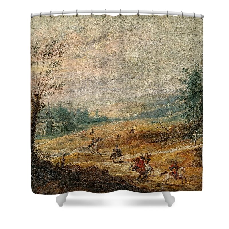 House Shower Curtain featuring the painting Joos de Momper II by MotionAge Designs