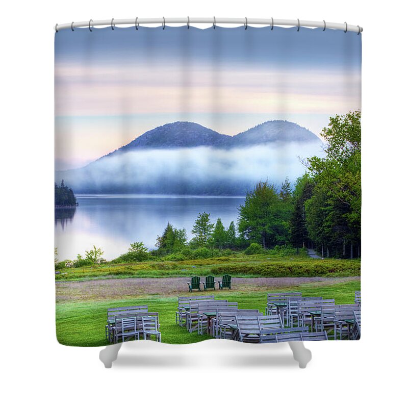 Acadia National Park Shower Curtain featuring the photograph Jordan Pond 0466 by Greg Hartford