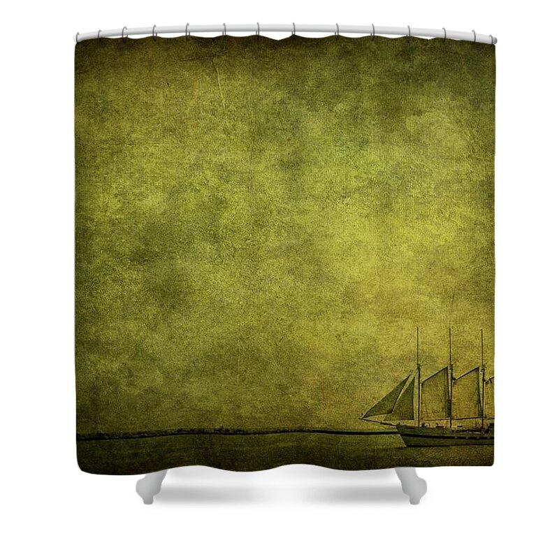 Boat Shower Curtain featuring the photograph Journey Home by Andrew Paranavitana