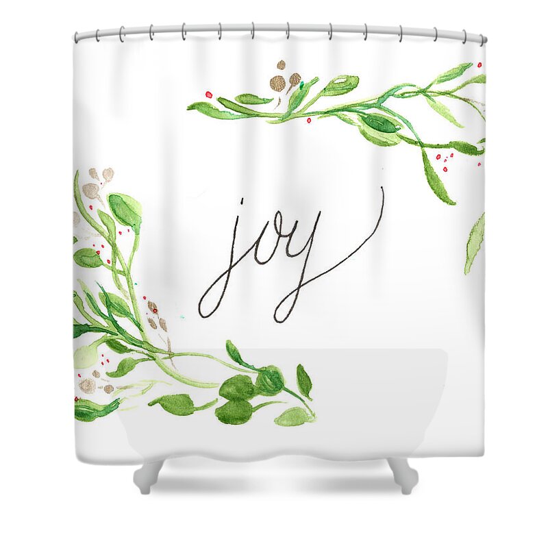  Shower Curtain featuring the painting Joy Christmas by Katrina Nixon