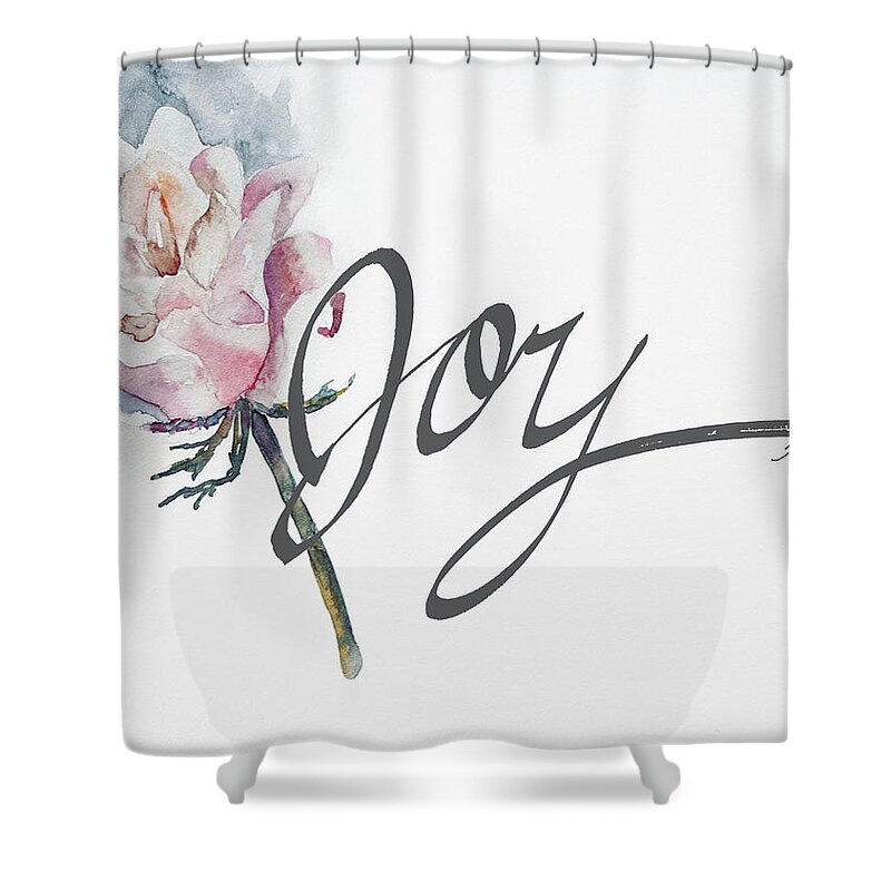 Fruits Of The Spirit Shower Curtain featuring the painting Joy by Tara Moorman