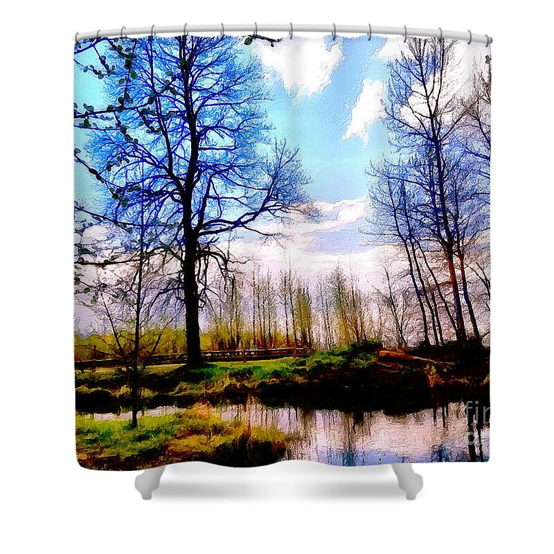 Juanita Shower Curtain featuring the photograph Juanita Reflections by Sea Change Vibes