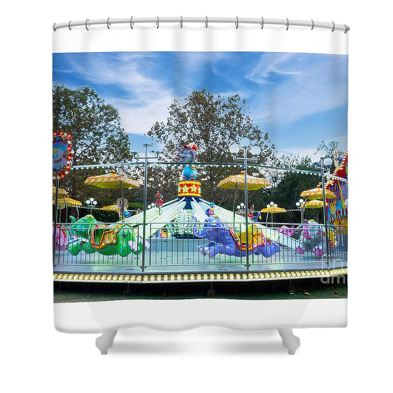 Carnival Shower Curtain featuring the photograph Jumbo Carnival Ride by L Bosco