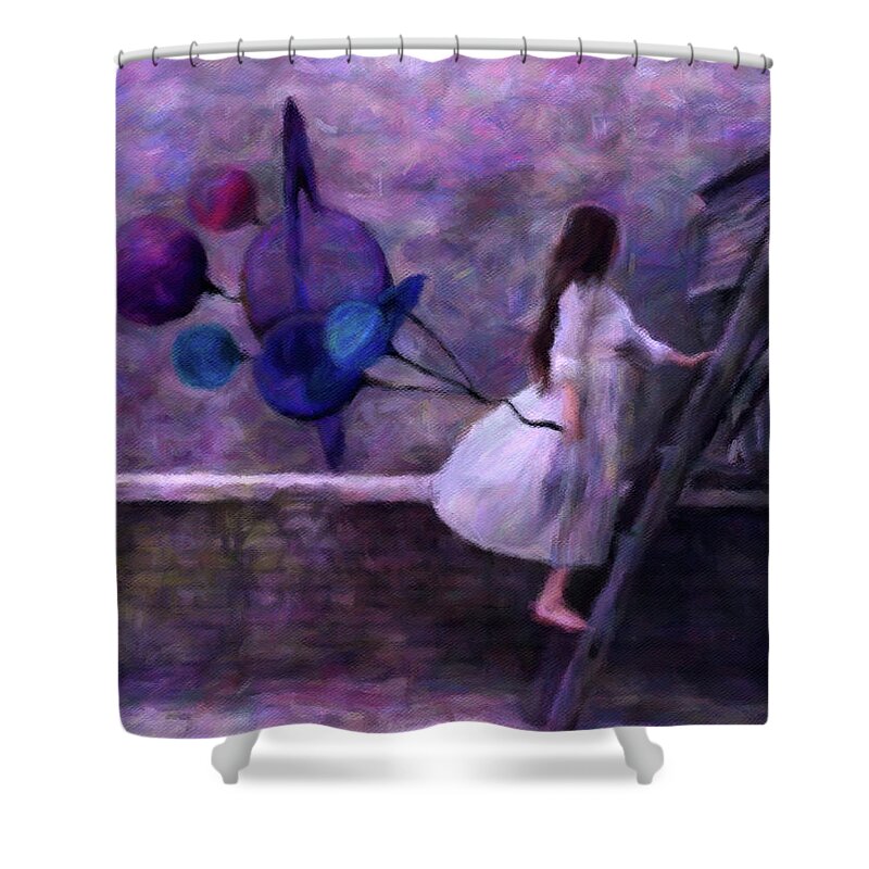 Jupiter's Daughter Shower Curtain featuring the digital art Jupiter's Daughter by Susan Maxwell Schmidt